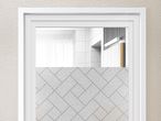 Fensterfolie mit geometrischem Muster im modernen Stil.