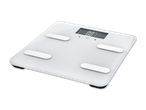 Digitale Personenwaage mit Körperanalysefunktion und Display, weiß