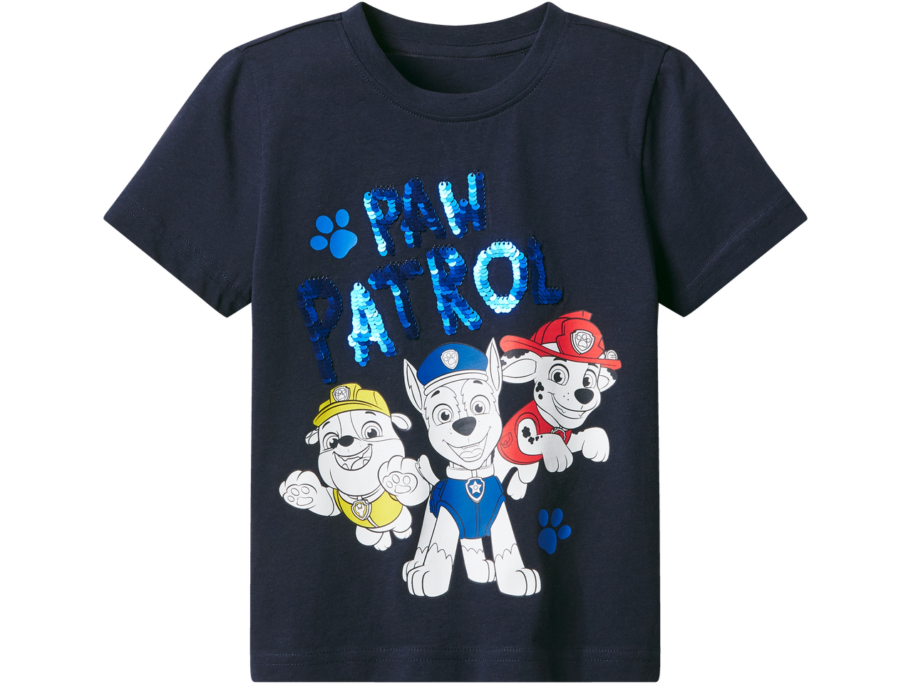 Paw Patrol t-shirt för pojkar med paljetter.