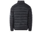 Мъжко черно подплатено яке, с изглед отзад.