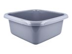 Grey square plastic washing up bowl