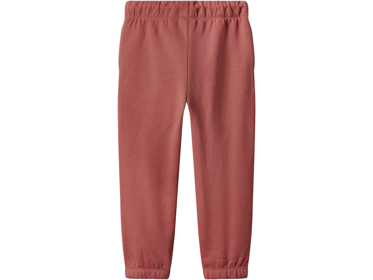 Calças de fato de treino masculinas lisas, cor vermelho-ferrugem.