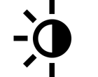 Halbschattiges Sonnensymbol für einen halbschattigen Standort.
