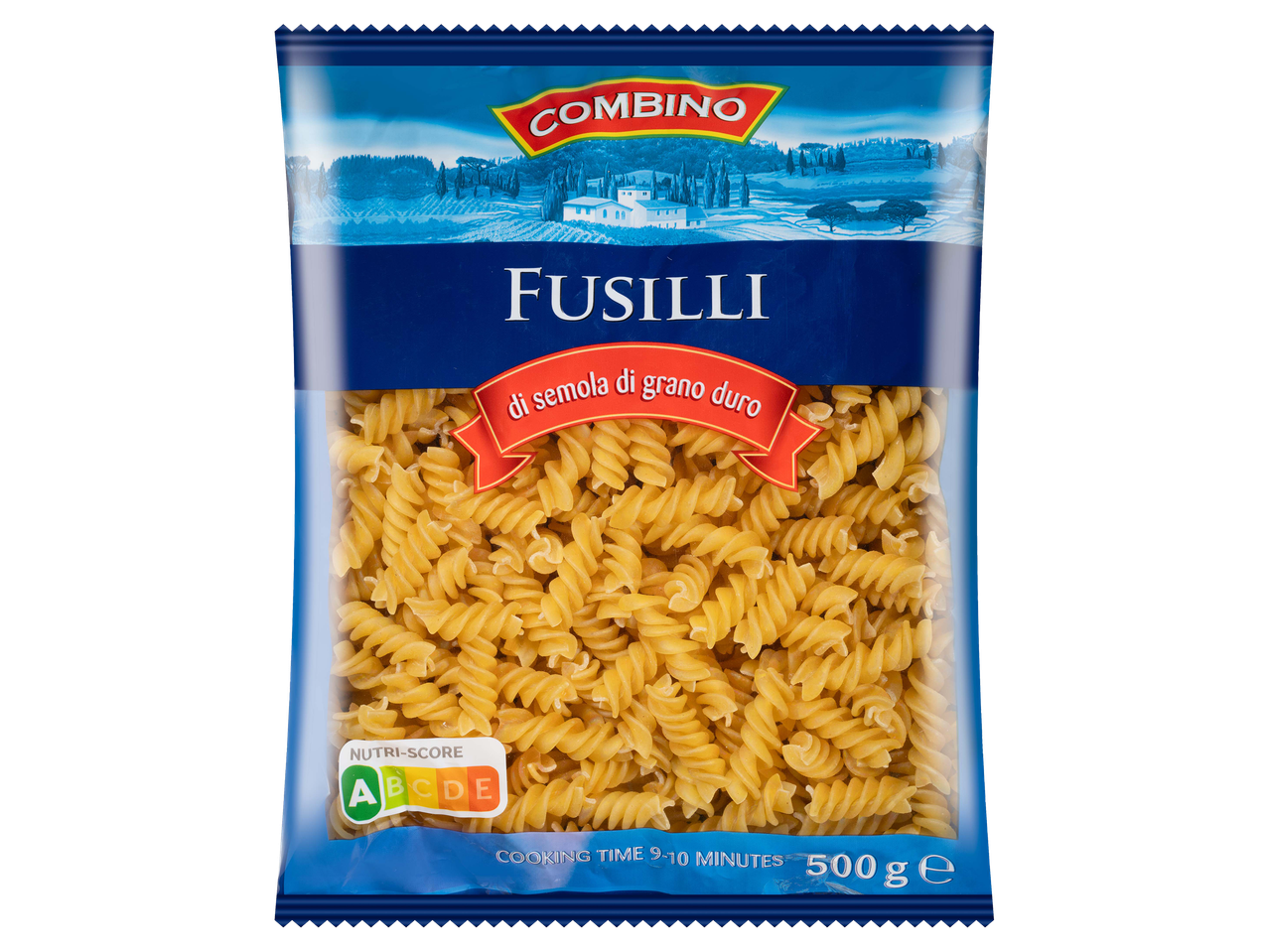 500 g-os durum száraztészta, fusilli.