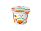 Desert cremos Pilos cu piersici și fructul pasiunii.