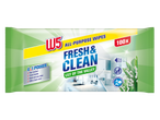 Lenços multiuso W5, 100 unidades, Fresco & Limpo, aroma de lírio do vale.