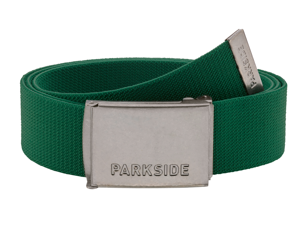 Cinto verde Parkside com fivela.
