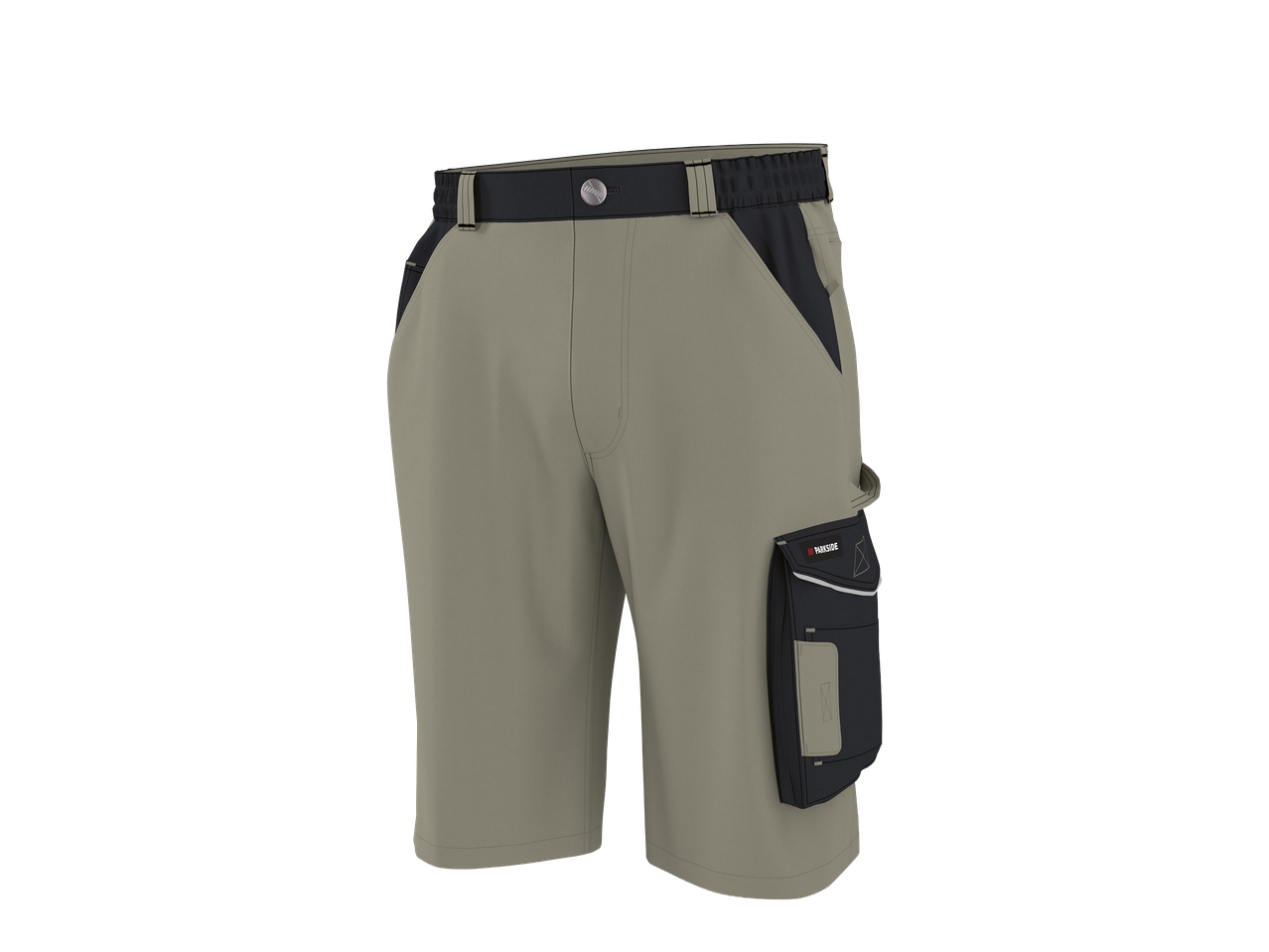 Férfi rövidnadrág szürke és fekete színben, oldalsó zsebbel.