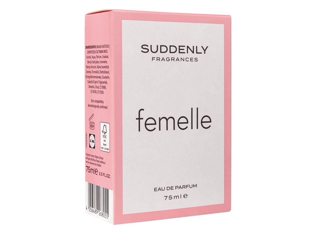 Suddenly Fragrances Femme Eau de Parfum, 75 ml.