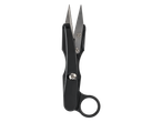 Black embroidery scissors with ring handle.