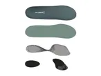 Crivit insoles shown disassembled into their component parts.