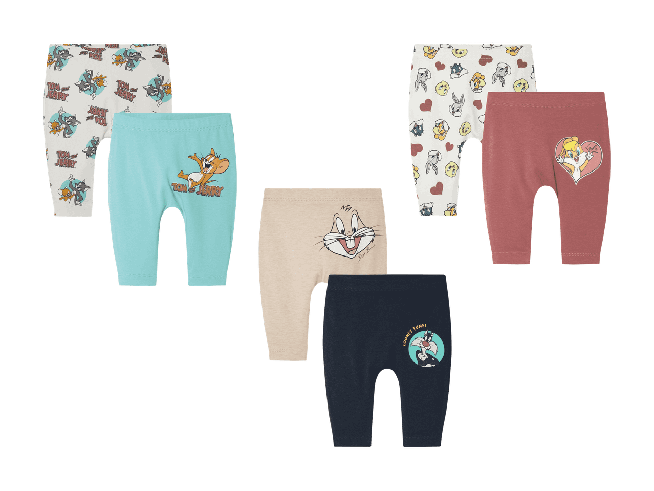 Babyhosen mit Tom & Jerry und Looney Tunes Motiven