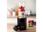 SilverCrest personal blender with fruit and yogurt, and a bowl of berries.