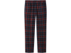 Esmara men's fleece pyjama pants with a red, blue, and white plaid pattern.