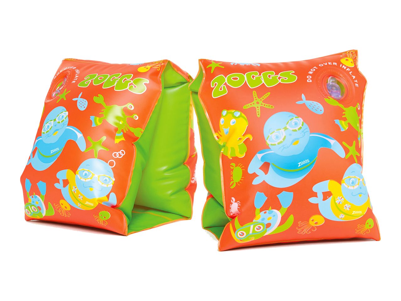 Zoggs kids' inflatable armbands with a sea creature design.
