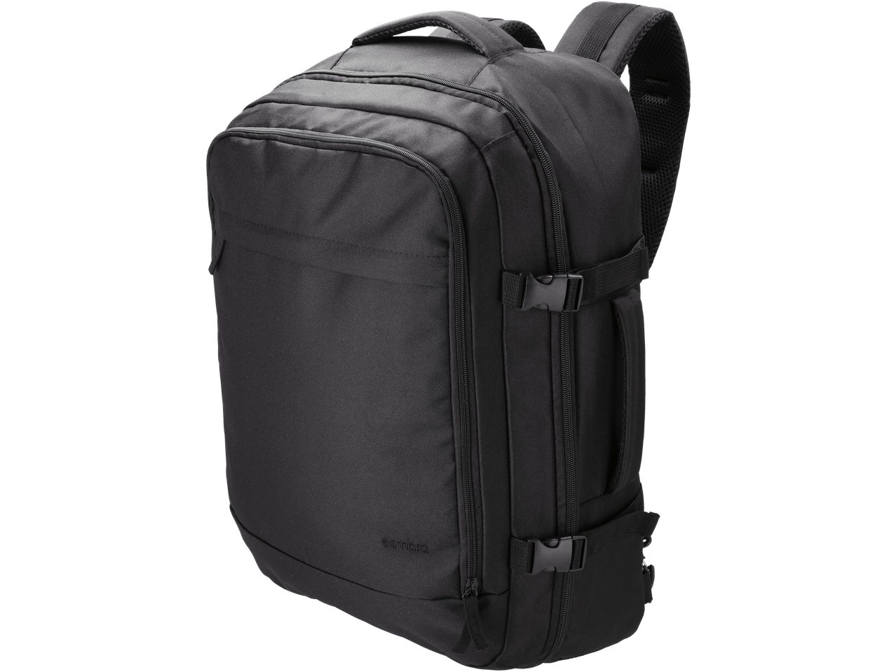 ESMARA 2-ühes seljakott, must, tõmblukkude ja pandlastega