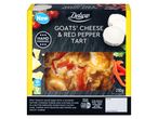 Deluxe goats' cheese & red pepper tart.