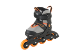 CRIVIT Softboot-Inlineskates, crne sa narandžastim detaljima i točkovima.