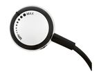 Close-up of a temperature control dial with MIN and MAX settings