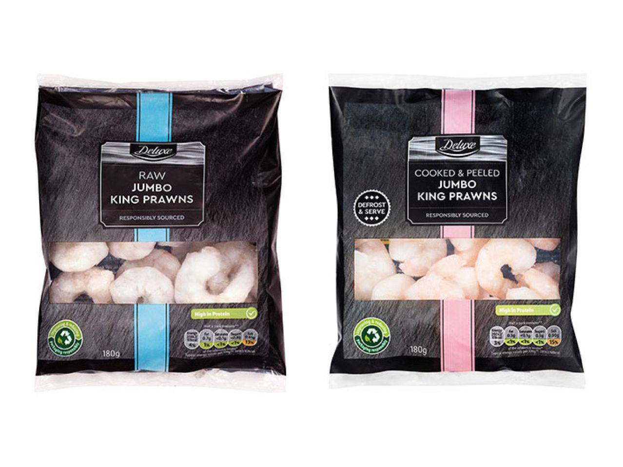 Deluxe King Prawns Cooked & Peeled/Raw 180g Lidl Plus