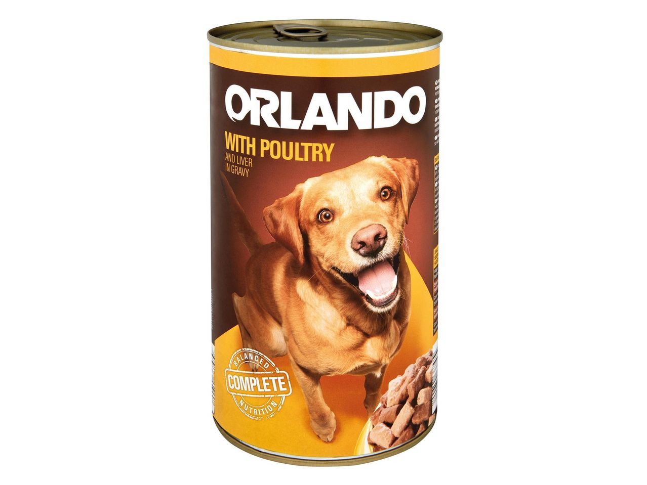 Orlando kutyaeledel: baromfi és máj mártásban.