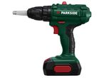 Акумулаторна бормашина Parkside в зелено, черно и червено