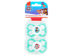 Paw Patrol 2-pack airflow soothers with soft silicone almond teats.