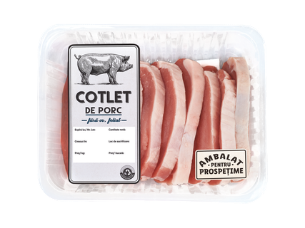 Cotlet de porc, fără os, feliat