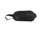 Bolsa de cintura preta com zíper.