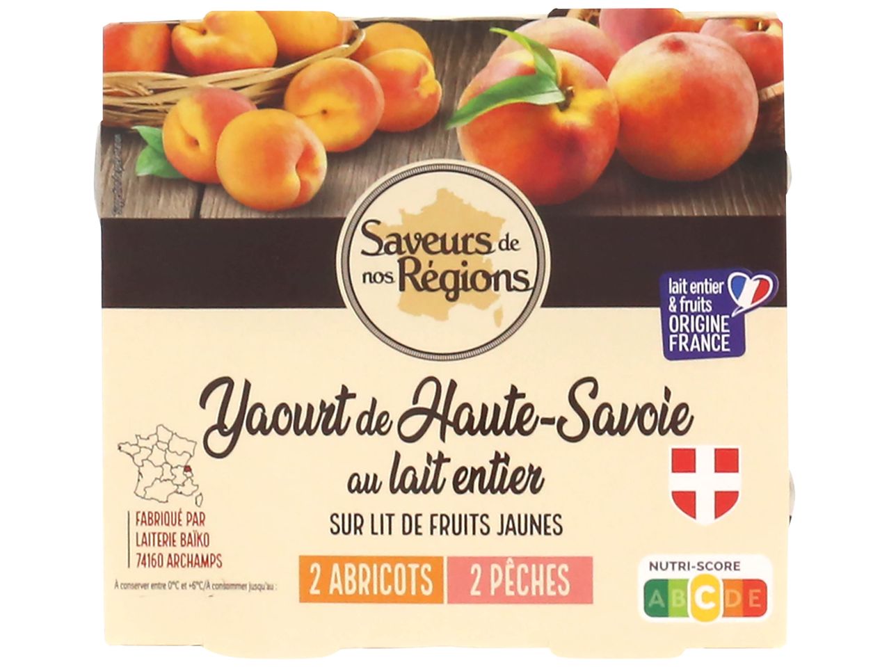 Yaourt de Haute-Savoie au lait entier Saveurs des Régions.