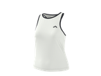 Top desportivo CRIVIT para senhora, branco sujo com acabamento preto e logótipo