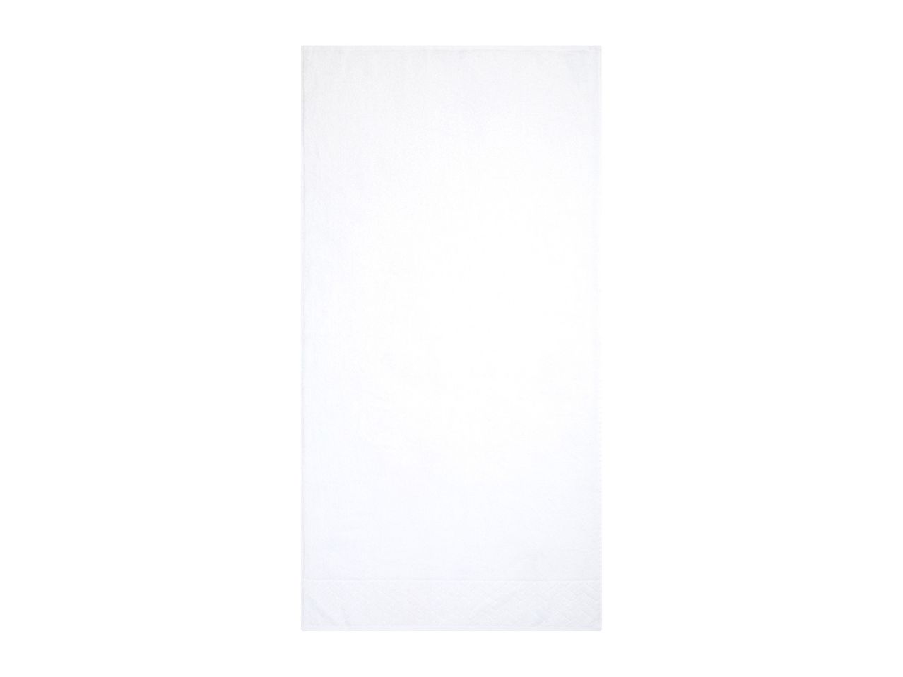 A white, rectangular wall plate.