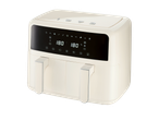 SILVERCREST® 2600W Dual Basket Air Fryer with digital display