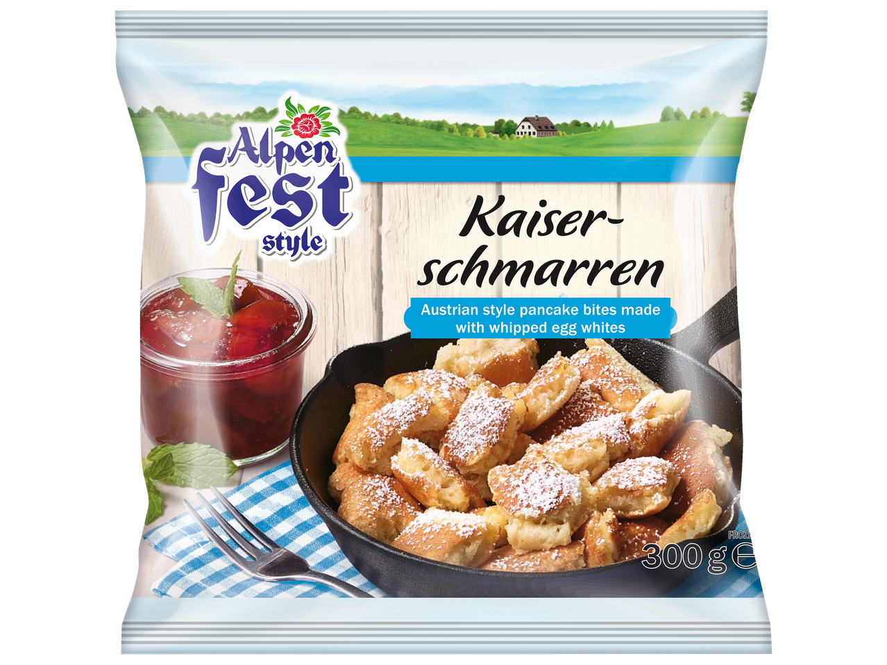 Alpen Fest Kaiserschmarrn, Oostenrijkse pannenkoekhapjes, 300g.