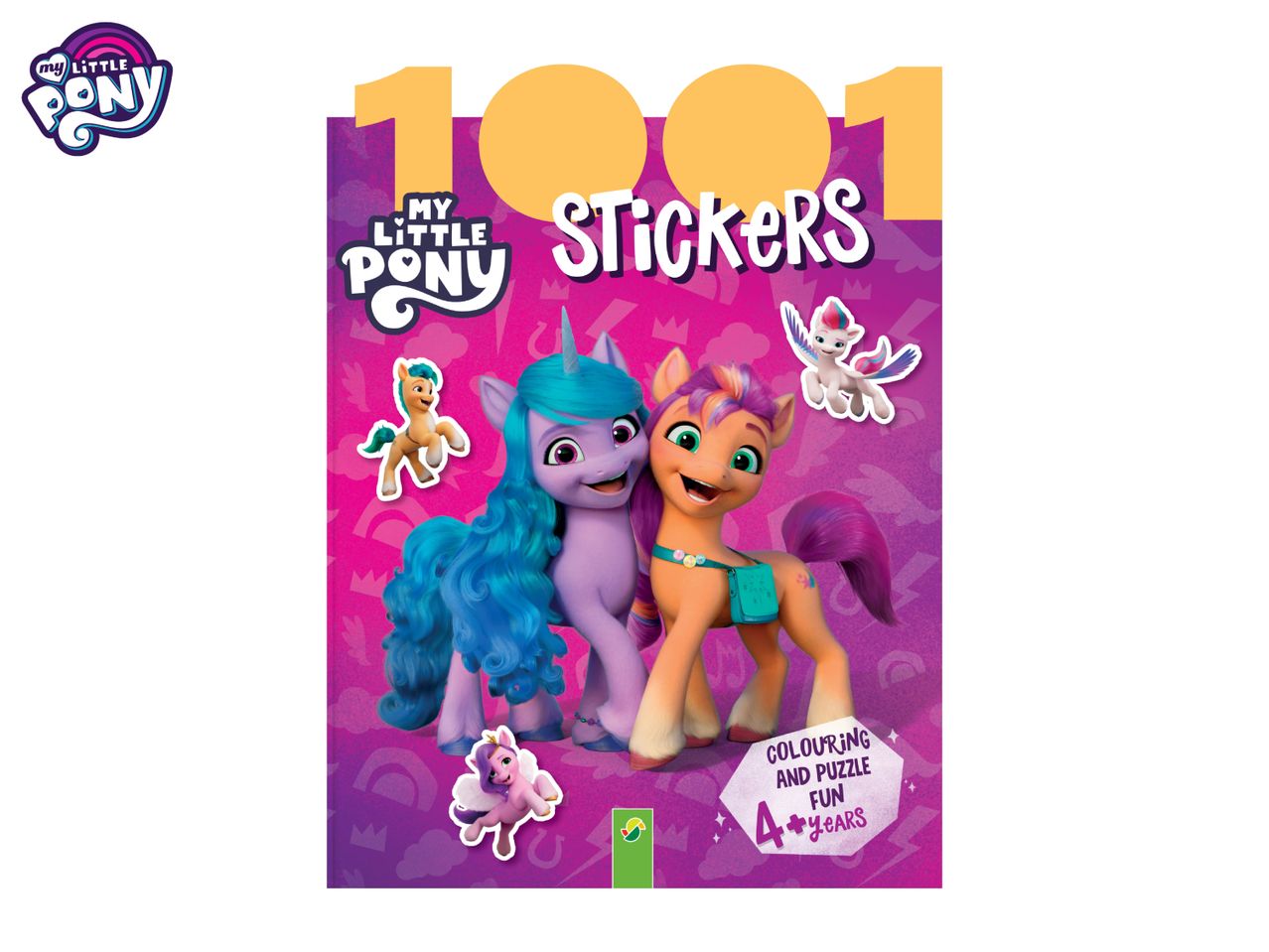 My Little Pony sticker book with colouring and puzzle fun for 4+ years.