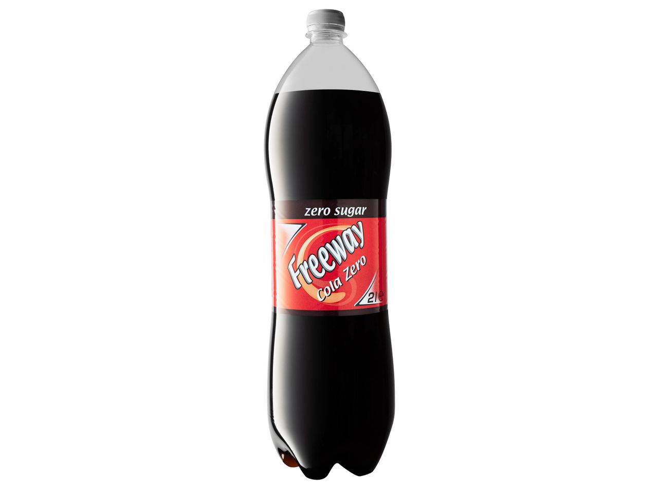 Cukormentes Freeway Cola Zero üveg.