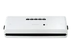 SILVERCREST® Vacuum Sealer with control panel and hand icons.