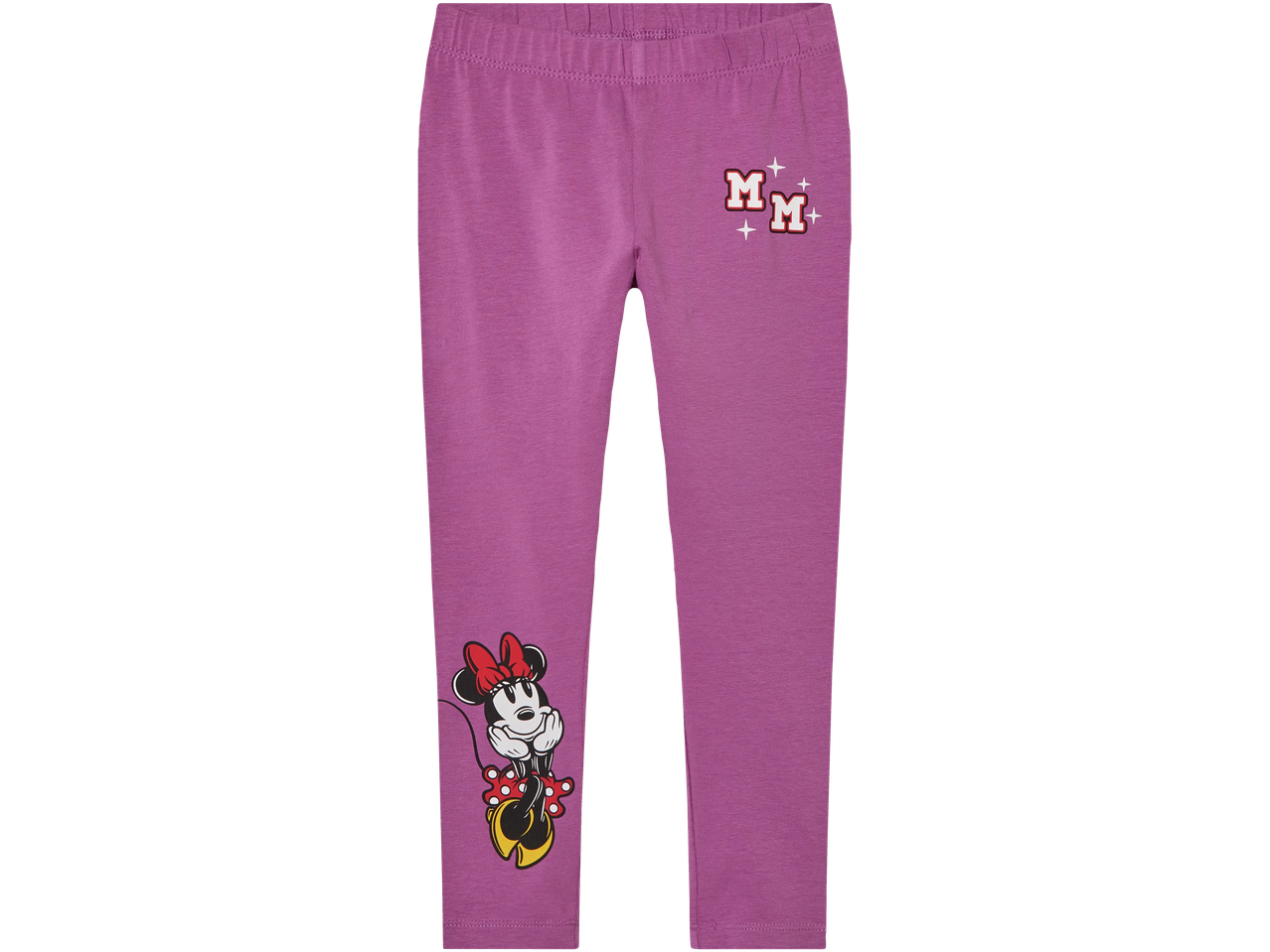 Purple Minnie Mouse Disney leggings.