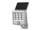 Silver solar-powered LED wall light with motion sensor