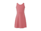 Ein rosafarbenes, ärmelloses Sommerkleid für Mädchen.