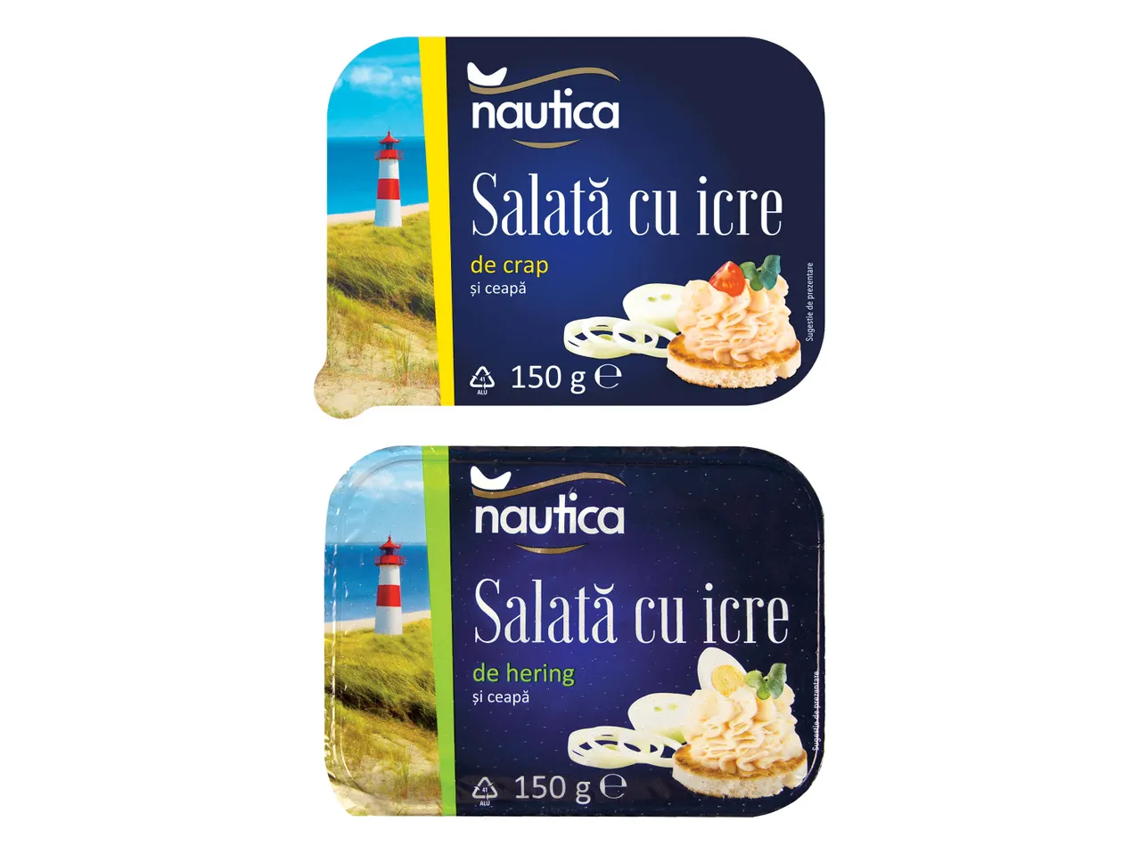 Salate Nautica cu icre de crap și hering.
