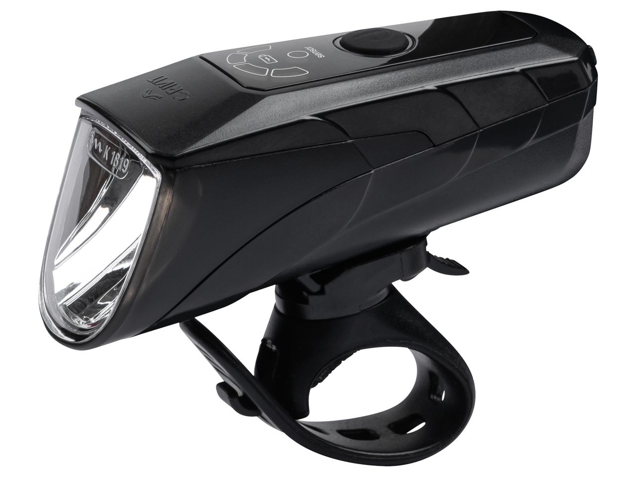 Cree LED kerékpár lámpa, fekete színben.