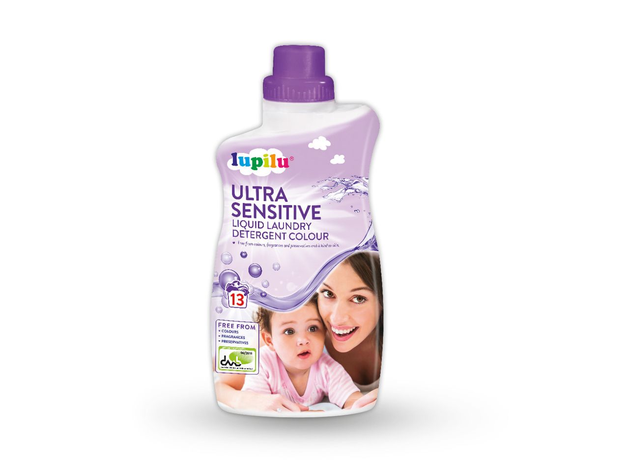 Lupilu Ultra Sensitive skystas skalbiklis spalvotiems drabužiams.