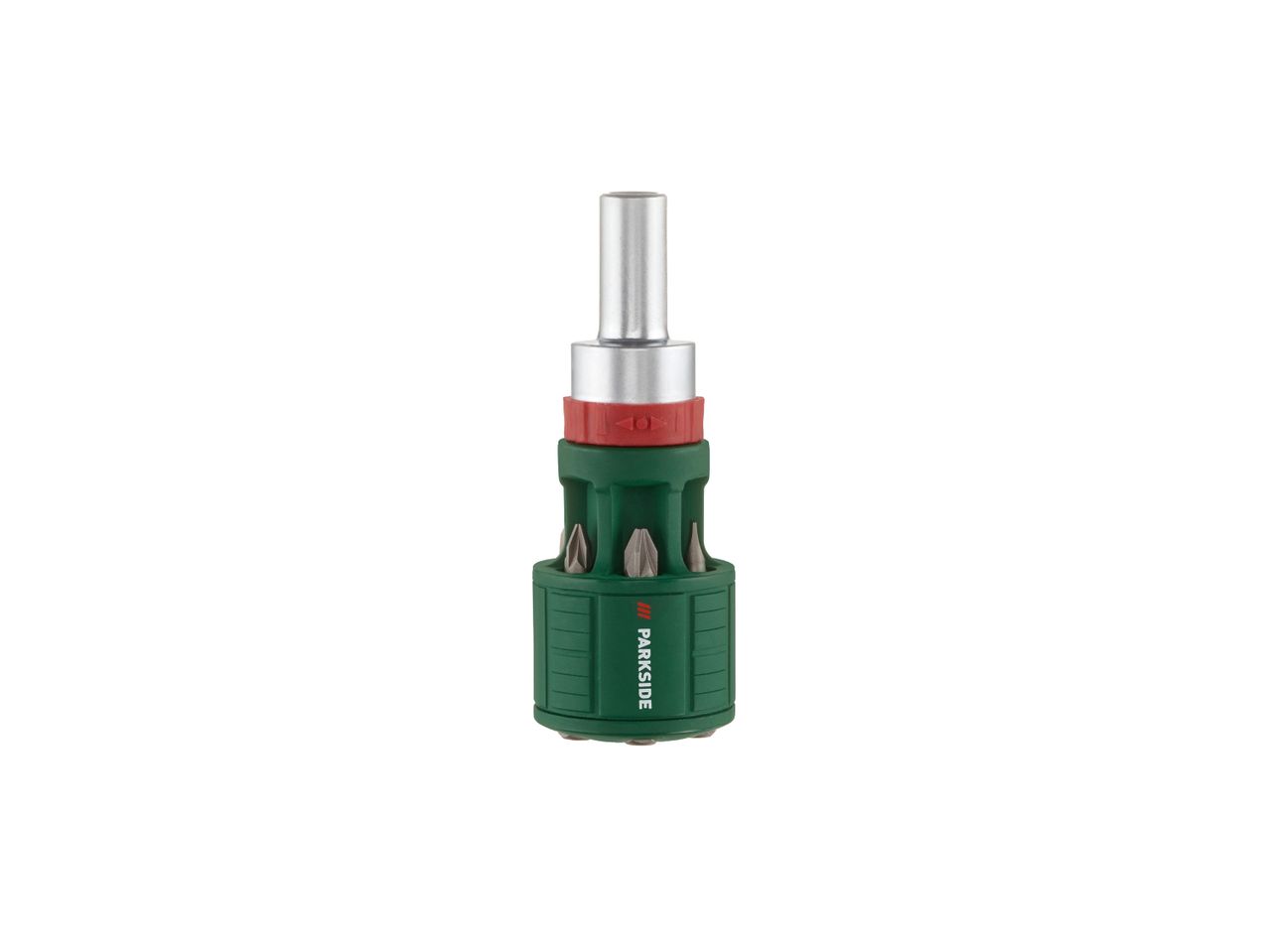 Cacciavite multi-bit con impugnatura verde e inserti per cacciavite