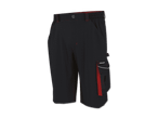 Schwarze Arbeitsshorts mit roten Akzenten und Seitentaschen