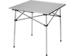 Masă pliabilă CRIVIT pentru camping, cu blat din lamele de aluminiu și picioare încrucișate.