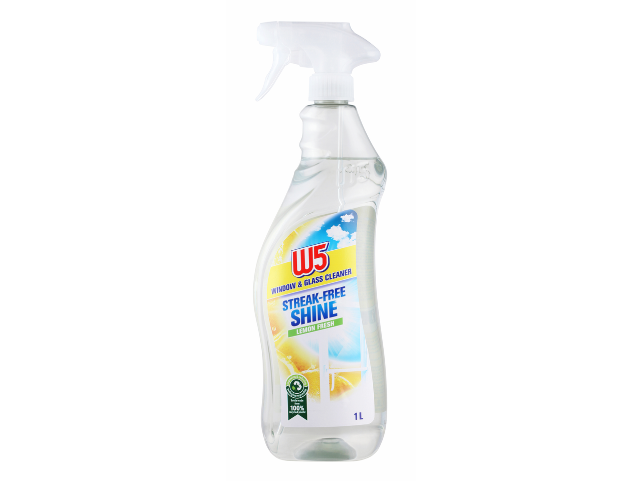 W5 čistilo za okna in steklo, vonj po limonah.