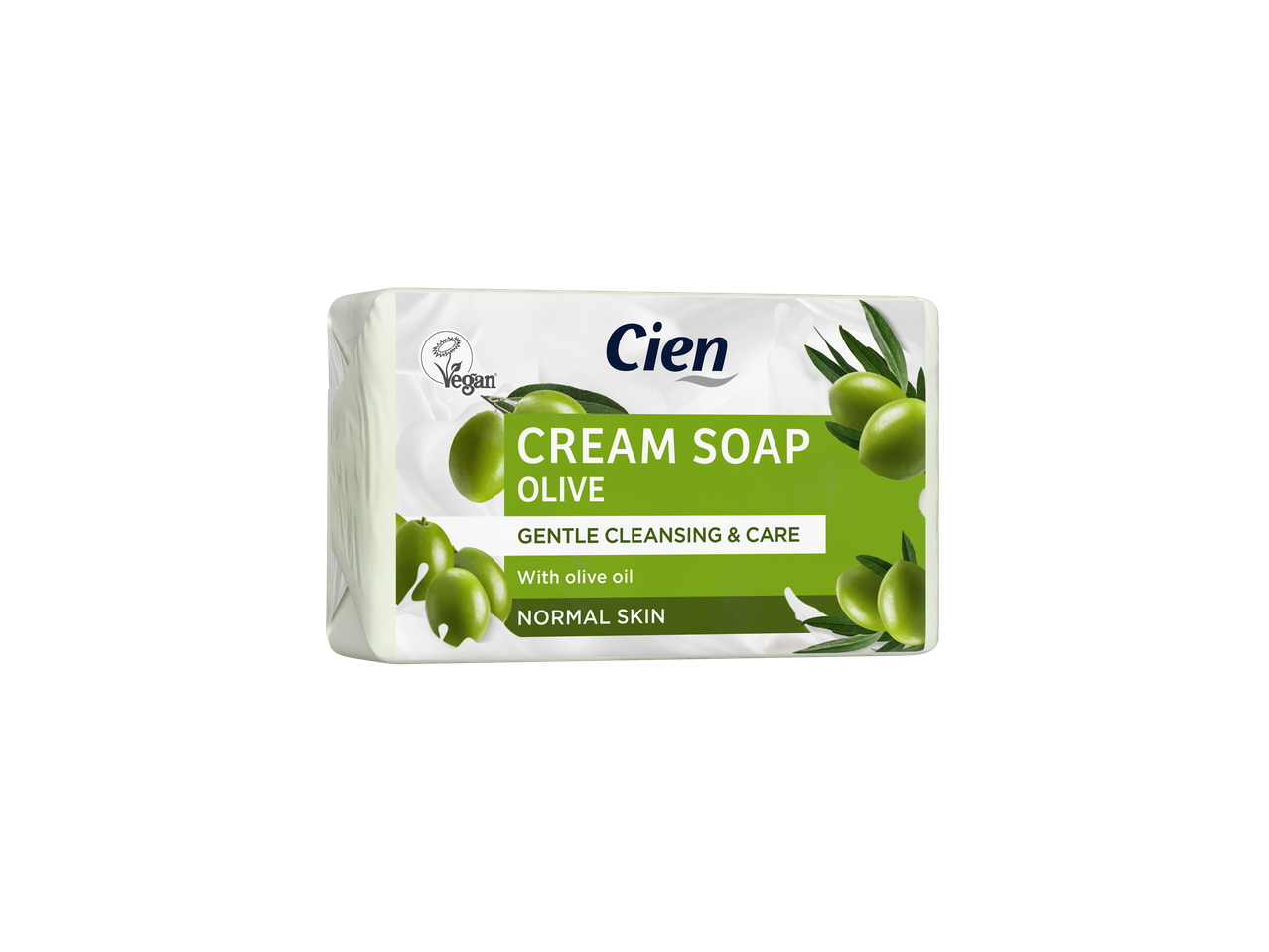 Cien Krémszappan Olíva normál bőrre, olívaolajjal, vegán.