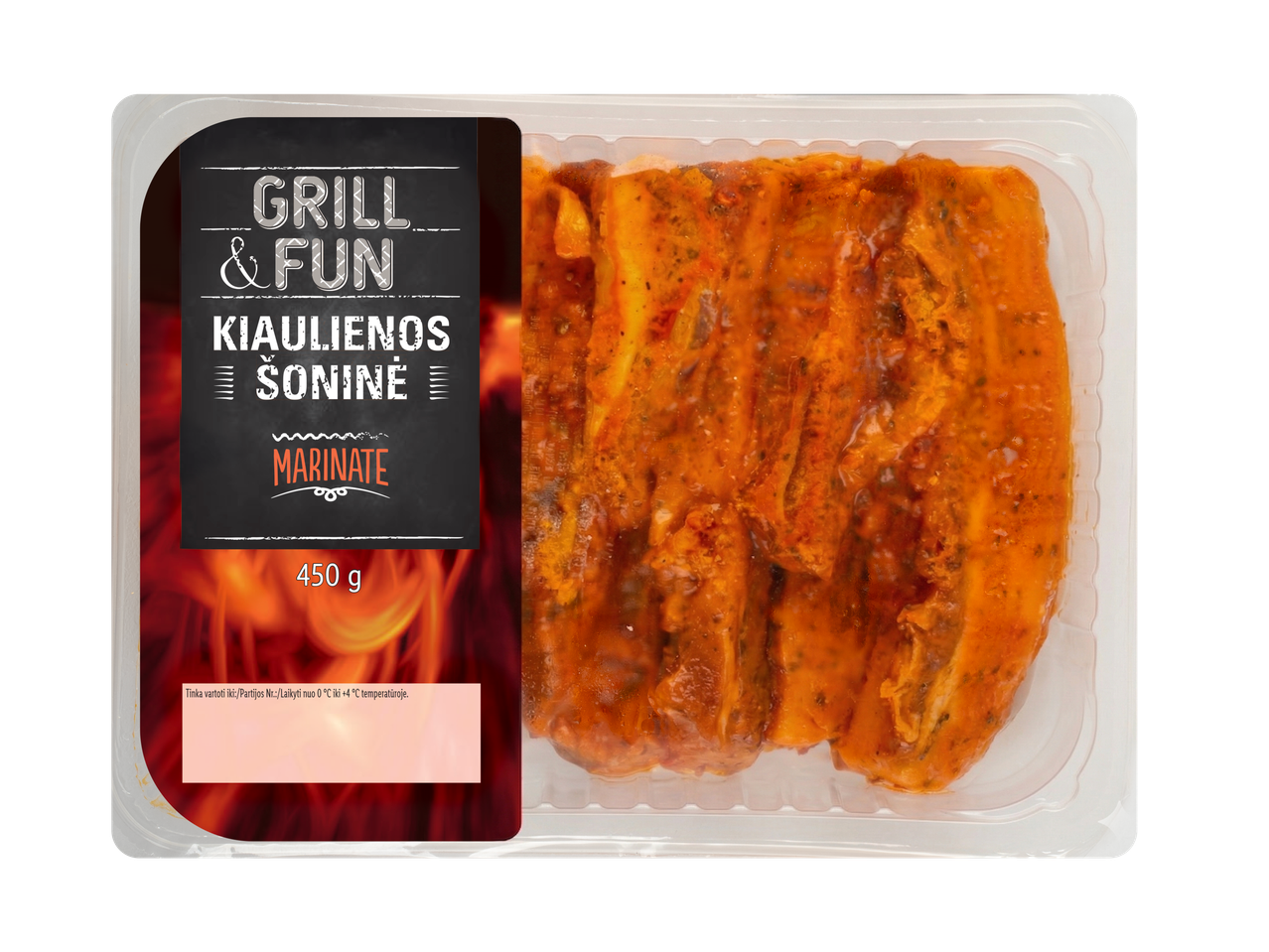 GRILL & FUN marinuota kiaulienos šoninė, 450 g