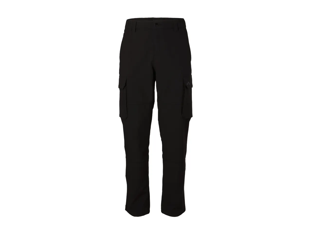 Men's black cargo trousers with side pockets